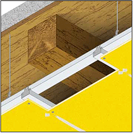 PROTEZIONE DI SOLAIO IN LEGNO CON CONTROSOFFITTO RIBASSATO